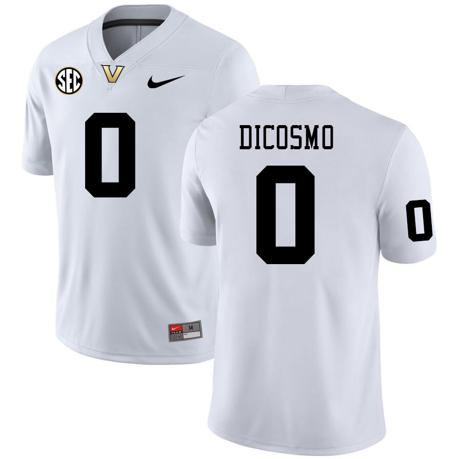 Vanderbilt Commodores #0 Aeneas DiCosmo College Football Jerseys Sale Stitched-White